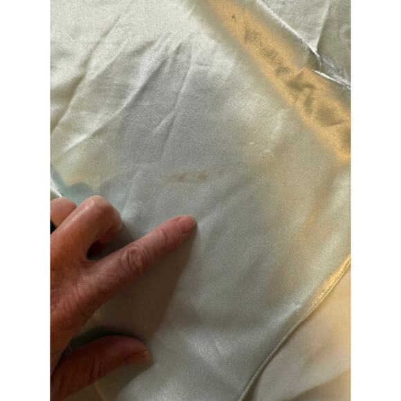 Oscar de la Renta Pink Label Satin Gown 3X Aqua Blue Vintage Glam - Picture 6 of 6